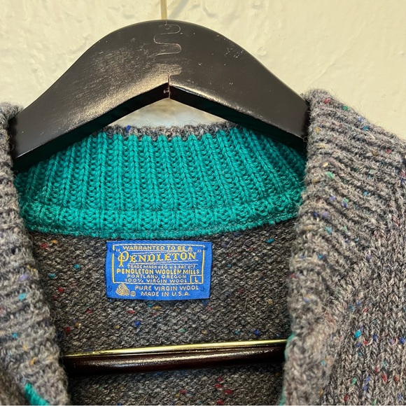 Pendleton Sweaters Vintage Pendleton Wool Sweater 4 Button Gray